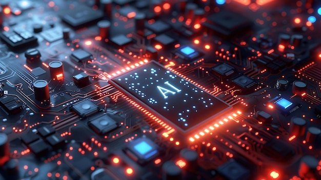 AI artificial intelligence technology microchip background