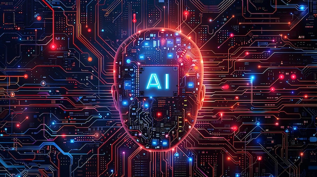 AI artificial intelligence technology microchip background