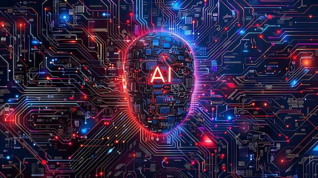 AI artificial intelligence technology microchip background