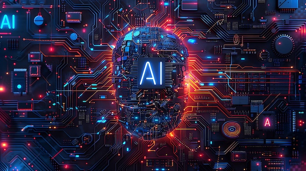 AI artificial intelligence technology microchip background