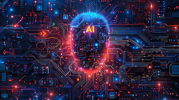 AI artificial intelligence technology microchip background