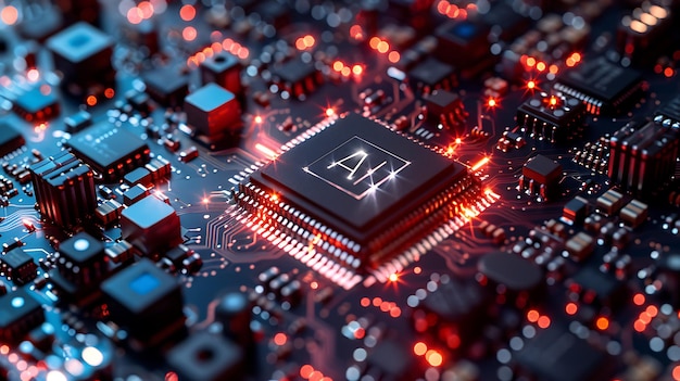 AI artificial intelligence technology microchip background