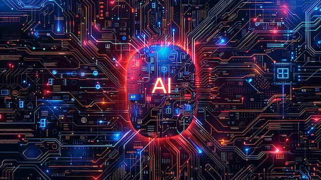 AI artificial intelligence technology microchip background