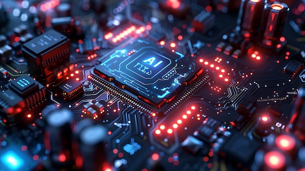 AI artificial intelligence technology microchip background