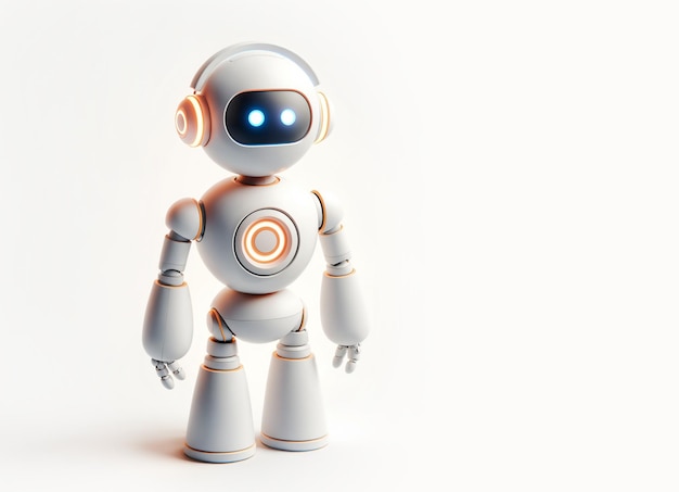 Ai assistant chat bot on white background 3d style illustration