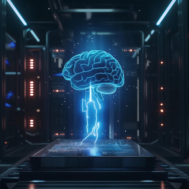 AI Brain Interface within a HighTech Laboratory