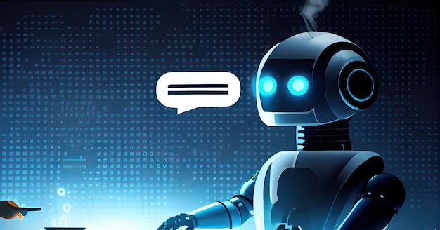 AI chat bot chat with businessman smart solution to solving business task