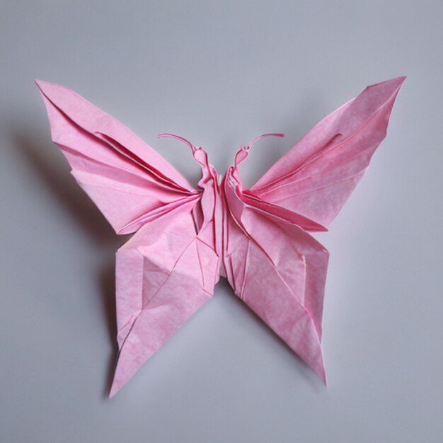 Photo ai covered origami style butterfly