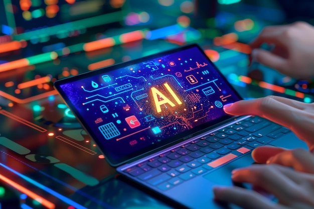 AI dashboard on tablet digital transformation tech innovation artificial intelligence advanced