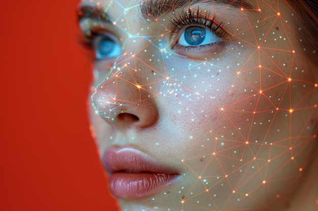 Photo ai enhanced human beauty image recognition technology