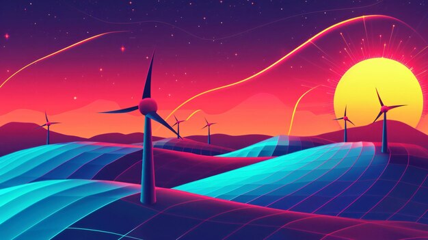 Photo ai forecasting the lifespan of renewable energy systems