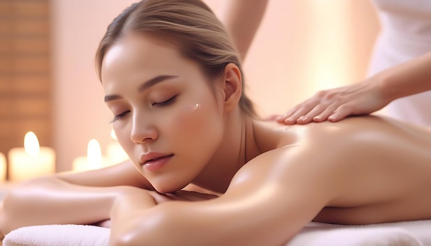 AI Generated AI Generative Aroma spa massage female relaxing beauty concept and cosmetic wallpaper