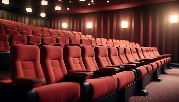 AI Generated AI Generative cinema seat view art wallpaper