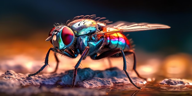 AI Generated AI Generative Creepy spooky insect fly photo realistic illustration Graphic Art