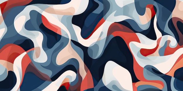 AI Generated AI Generative geometric pattern background iinspired by Matisse style Graphic Art