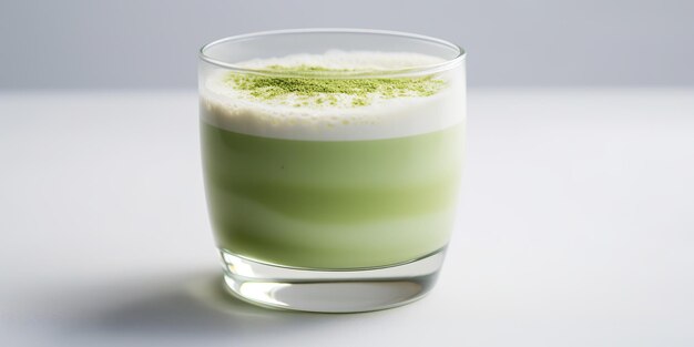 AI Generated AI Generative Japanese asian food cup matcha latte art on simple background