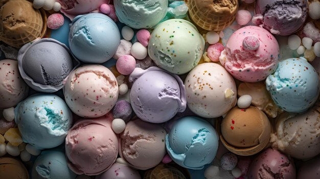 AI Generated AI Generative Macro shot photography ice cream background pattern