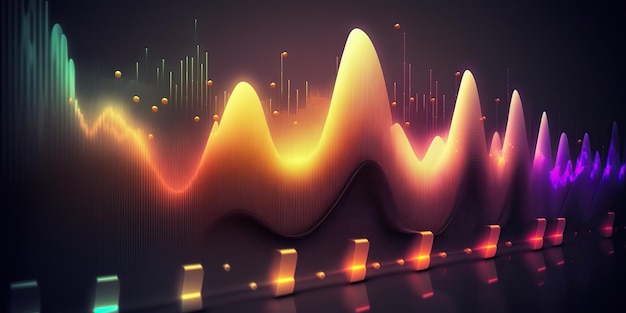 AI Generated AI Generative Music audio volume spectrum graph