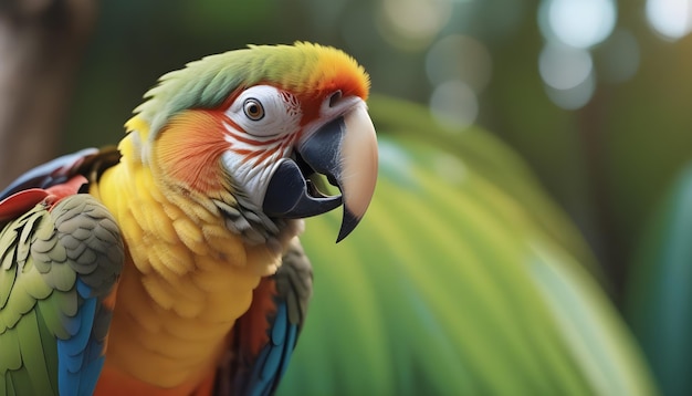 AI Generated AI Generative parrot in the island