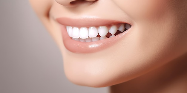 AI Generated AI Generative Perfect shite teeth beautiful girl smile Dantist health