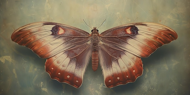 AI Generated AI Generative photo realistic illustration of A macro of a rare beautiful lunar moth