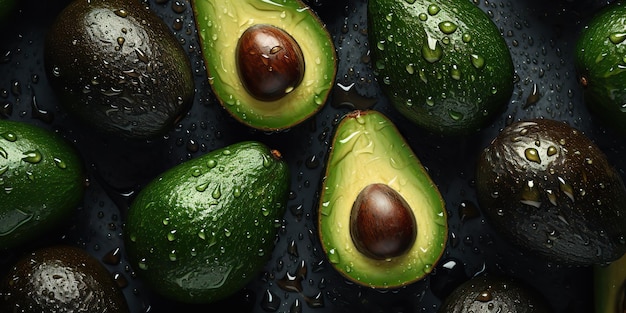 AI Generated AI Generative Photorealistic illustration of healthy hipster green food avocado