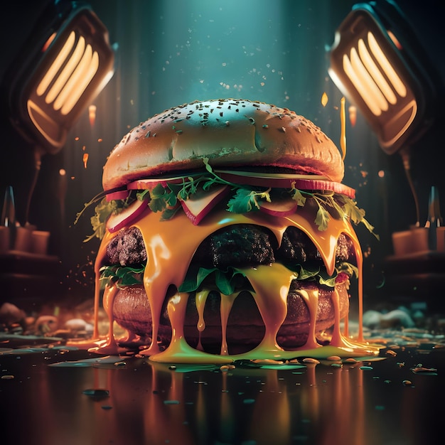 AI Generated Burger Image