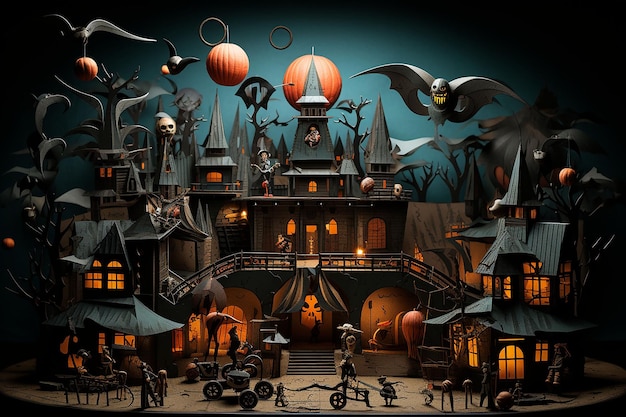 Ai generated halloween background image