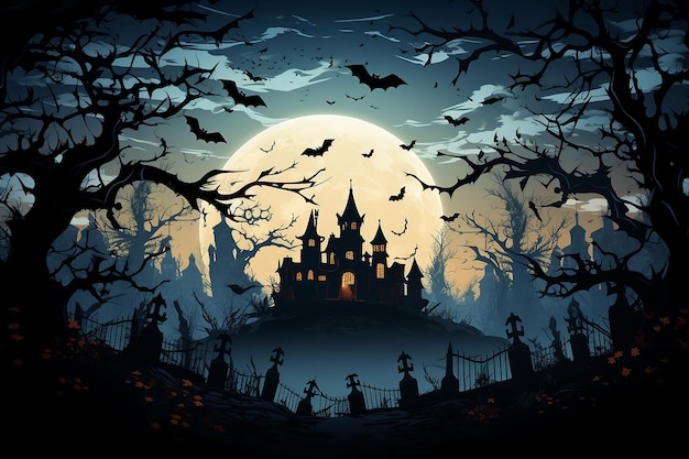 AI generated halloween background images