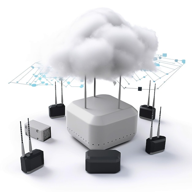 Ai generated Illustration about long range wireless gateway