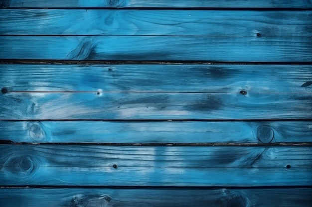 AI generated illustration of blue background from wooden planks and Wooden texture