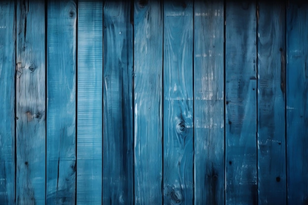 AI generated illustration of blue background from wooden planks and Wooden texture