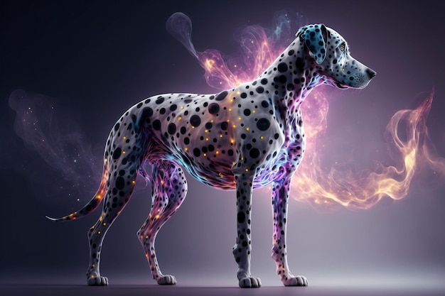 AI generated illustration of a dalmatian dog a spiritual animal