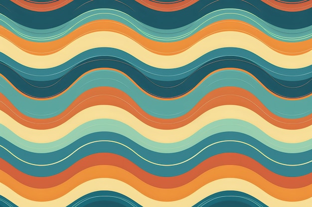 An AI-generated illustration of a groovy 1970s pattern background.