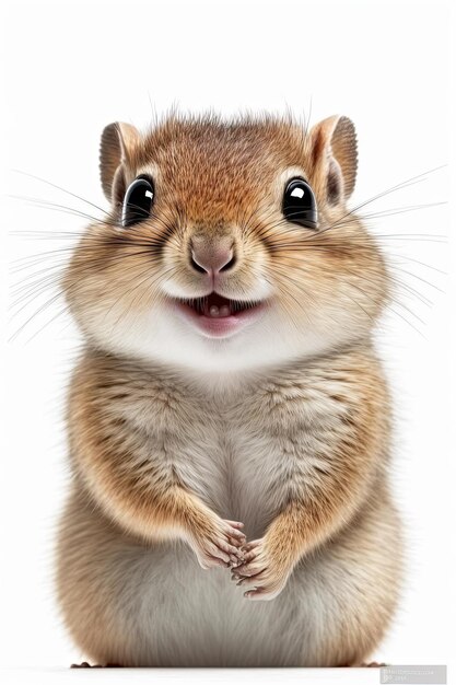 AI generated illustration of happy smiling hamster