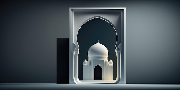 Ai generated illustration of muslim mosque