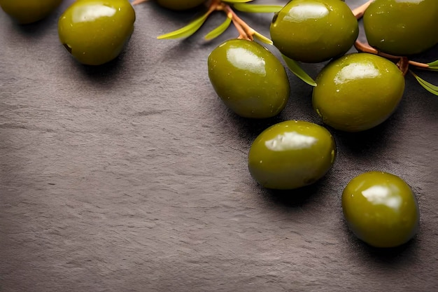 AI generated image of the olive fruits