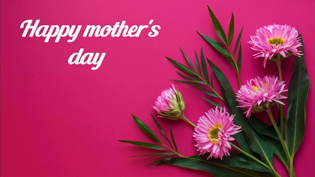 AI Generated Image Peonies on a bright smooth pink Mothers Day concept ai generated