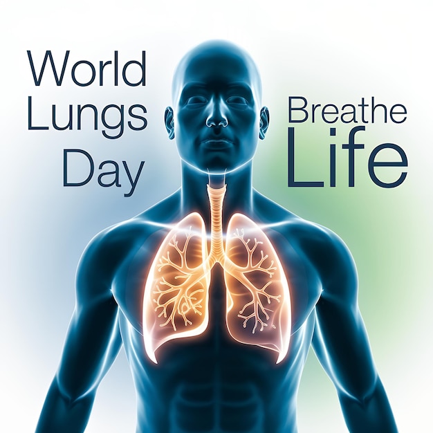 Photo ai generated lungs image for world lungs day