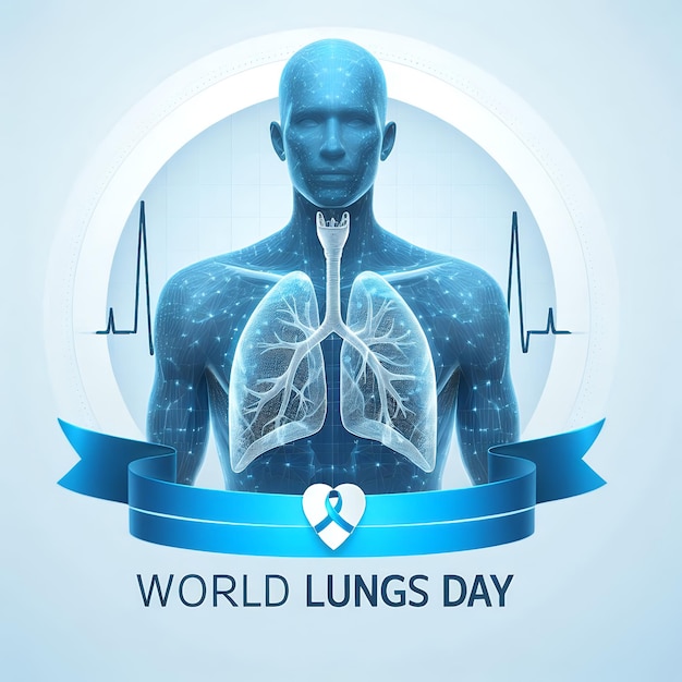 Photo ai generated lungs image for world lungs day