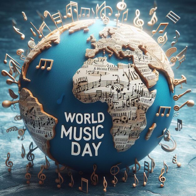 Photo ai generated photo to depict international music day or world music day