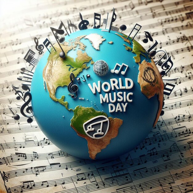 Photo ai generated photo to depict international music day or world music day