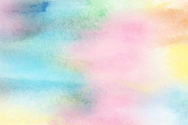 Ai generated Watercolor pastel background aquarelle colorful stains on paper