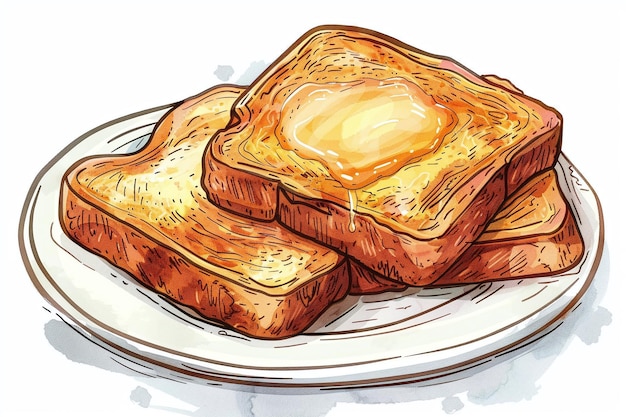 Photo ai generative cartoon art french toast