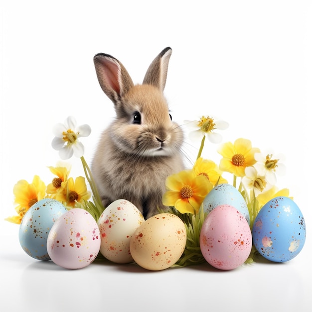 AI generative cartoon Easter bunny free illustration