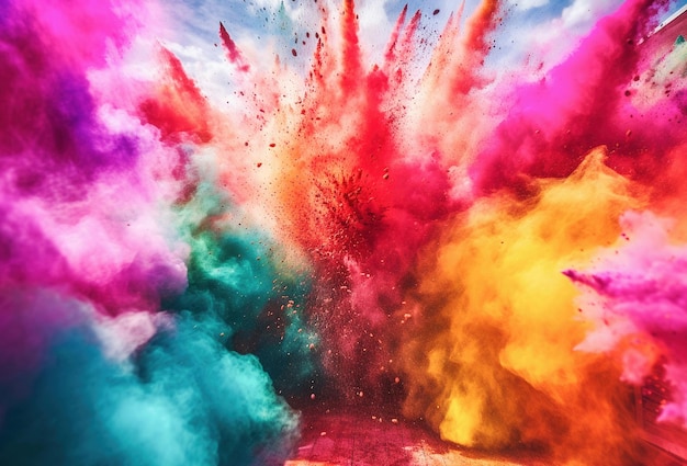 Ai generative Colored powder explosion