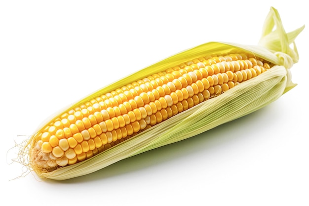 Ai generative Ear of corn on white