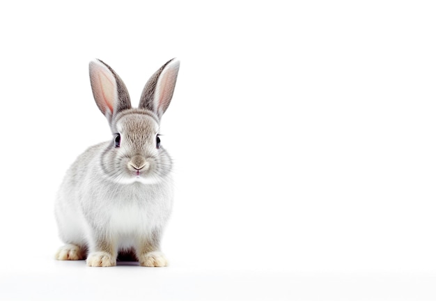 Ai generative Funny rabbit on white