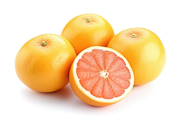 Ai generative Grapefruit with slices on white