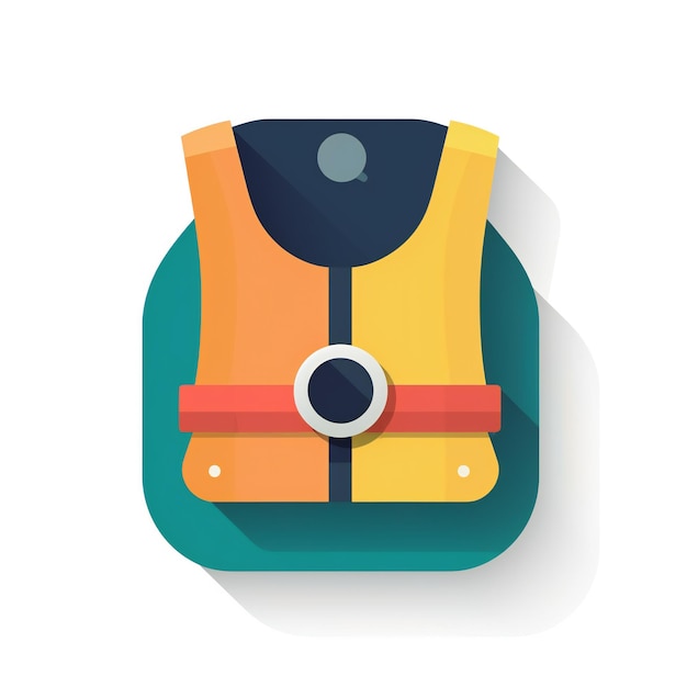 AI Generative Icons of A View of Modern Life Vest Gear in CloseUp